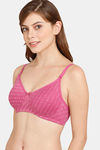 Rosaline Everyday Double Layered Non Wired 3/4th Coverage T-Shirt Bra - Fuchsia Red — thumbnail 3